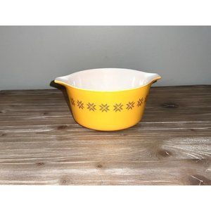 Vintage PYREX 1 Quart Orange 473 Town & Country Cinderella Casserole Baking Dish